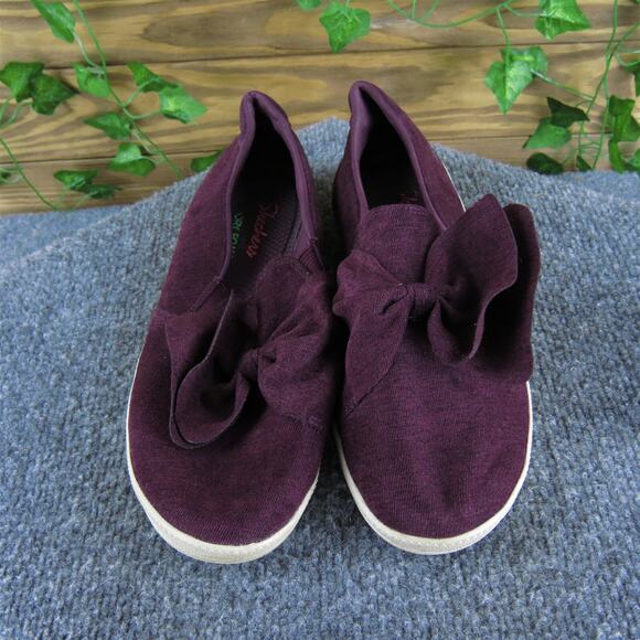 SKECHERS Women's Memory Foam Loafer‎ Burgundy Textile 8 Medium Gently Used 2025 - Picture 2 of 7